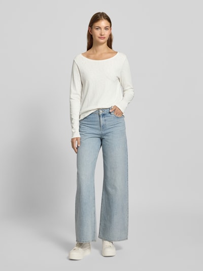 Marc O'Polo Denim Longsleeve mit Label-Detail Weiss 1