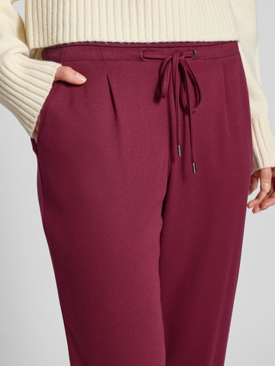 Christian Berg Woman Regular fit stoffen broek van viscosemix Donkerrood - 3