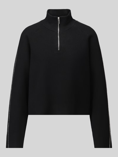 VERO MODA Loose Fit Pullover mit Troyer-Kragen Modell 'SABA' Black 2