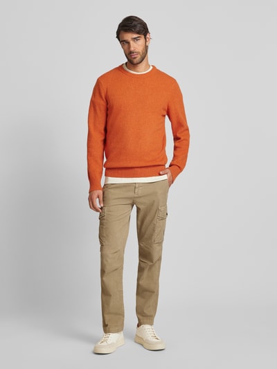 BOSS Orange Regular Fit Cargohose mit Teilungsnähten Modell 'Sista' Beige 1