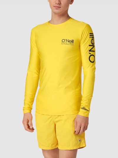 ONeill Badeshirt mit Label-Print Modell 'Cali' Gelb 4