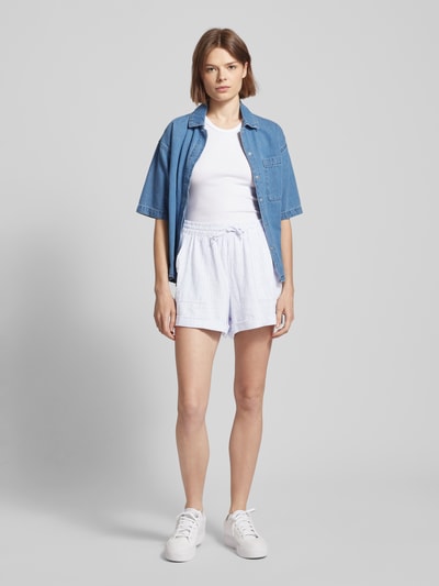 Tom Tailor Denim Shorts mit elastischem Bund Weiss 1