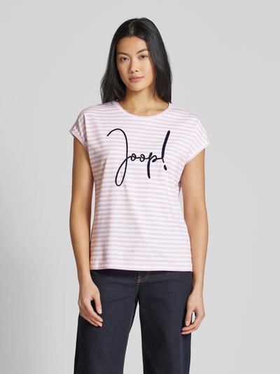 JOOP! T-Shirt mit Label-Stitching Modell 'Teri' Flieder 4