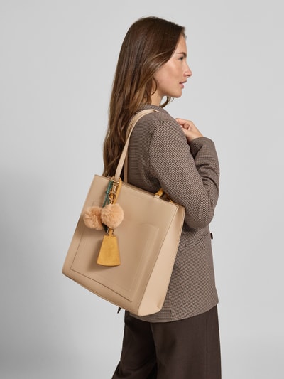 Seidenfelt Shopper met hanger, model 'Lyby' Beige - 1