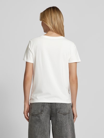 comma T-Shirt mit Label-Print Weiss 5