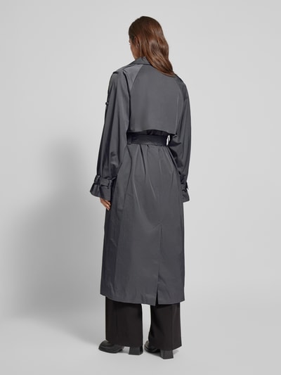 Gestuz Trenchcoat met opstaande kraag, model 'Sally' Middengrijs - 5