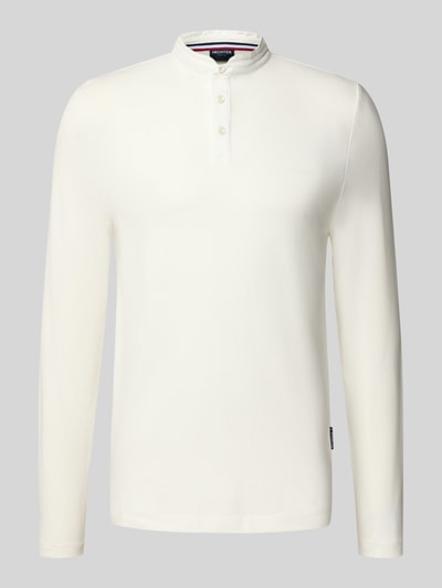 HECHTER PARIS Shirt met lange mouwen, korte knoopsluiting en labeldetail Offwhite - 2