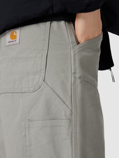 Carhartt Work In Progress Hose mit Label-Patch Modell 'DOUBLE KNEE' Hellgrau 3