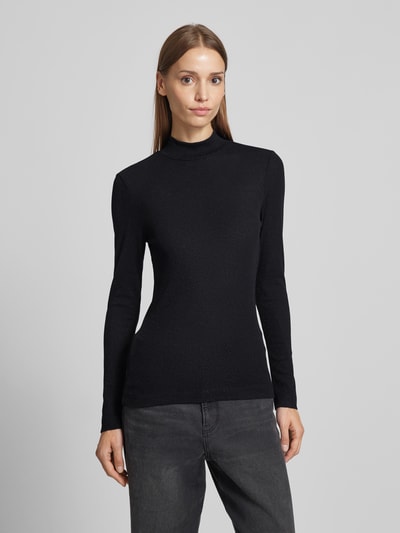 Rich & Royal Longsleeve mit Stehkragen Black 4