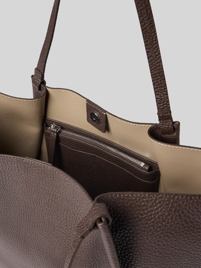Marc O'Polo Shopper van echt runderleer, model 'BELLI' Donkerbruin - 5