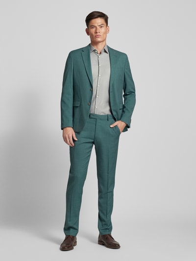 Jake*s Koszula biznesowa o kroju slim fit z tkaniny two-ply z kołnierzykiem typu kent Butelkowy zielony 1