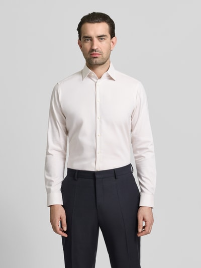 Christian Berg Men Regular Fit Business Hemd aus Baumwolle mit Kentkragen Sand 4