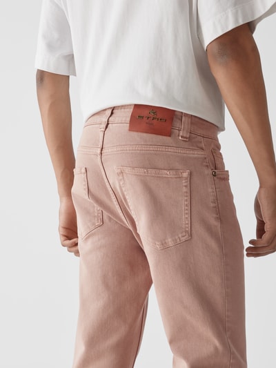 Etro Bootcut Jeans im Destroyed-Look Pink 6