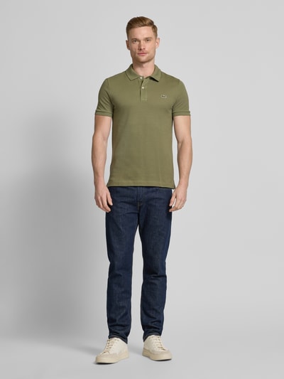 Lacoste Slim Fit Poloshirt mit Label-Patch Modell 'PIQUE' Oliv 1