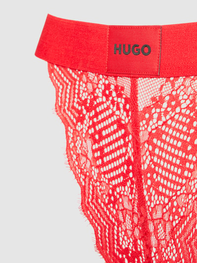 HUGO String mit Spitze Rot 2