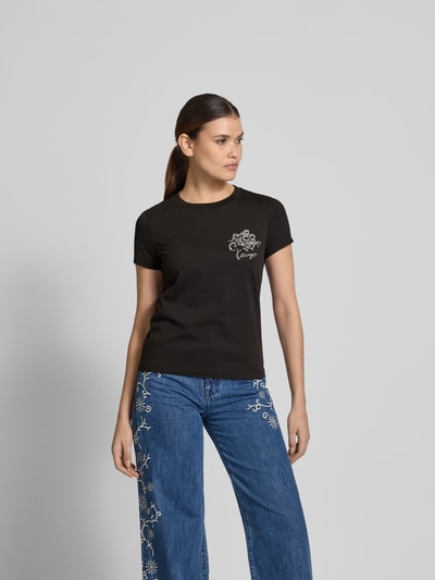 Kenzo T-Shirt mit Label-Print Black 4