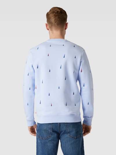 Scotch & Soda Sweatshirt mit Allover-Motiv-Stitching Hellblau 5