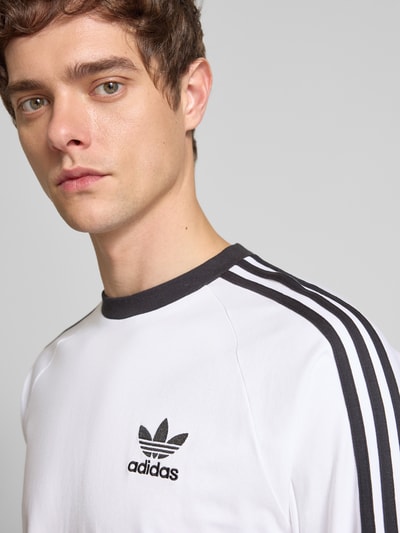 adidas Originals Shirt met lange mouwen, labelstitching en ronde hals Wit - 3