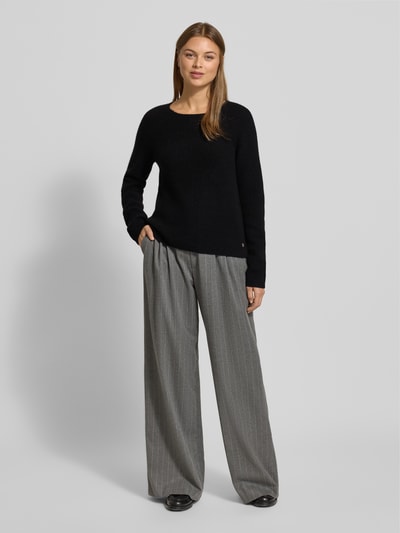 Fynch-Hatton Strickpullover aus reinem Kaschmir mit Rundhalsausschnitt Black 1