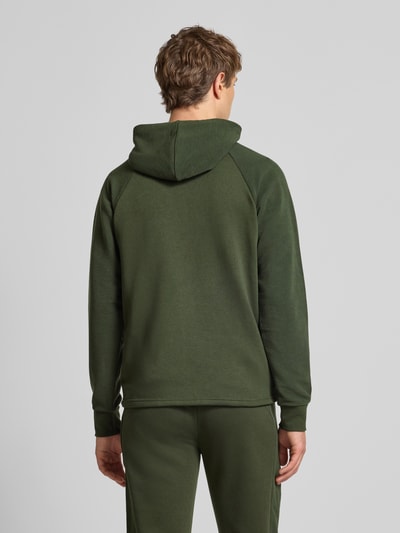 Jack & Jones Regular Fit Sweatjacke mit Logo-Print Modell 'Thatcher' Oliv 5