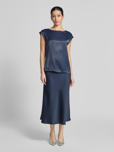 s.Oliver BLACK LABEL Bluzka o kroju relaxed fit z mieszanki wiskozy Granatowy 1