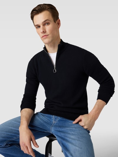 Casual Friday Strickpullover mit Troyer-Kragen Modell 'Karlo' Marine 3