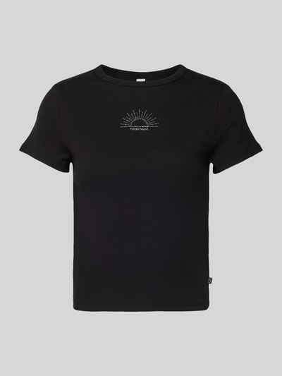 QS T-Shirt mit Motiv-Stitching Modell 'Sun' Black 2