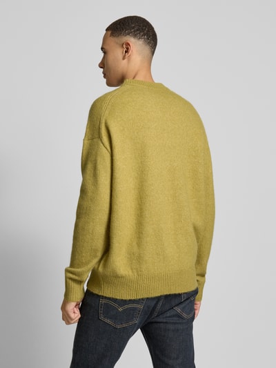 Calvin Klein Jeans Strickpullover mit überschnittenen Schultern Oliv 5