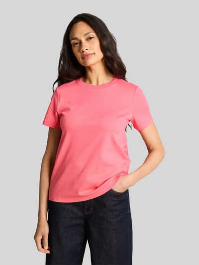 Tom Tailor Regular Fit T-Shirt aus reiner Baumwolle Pink 4