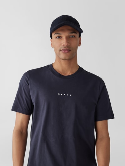 Marni T-Shirt mit Label-Print Blau 3