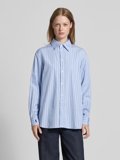 Polo Ralph Lauren Regular Fit Hemdbluse mit Logo-Stitching Bleu 4