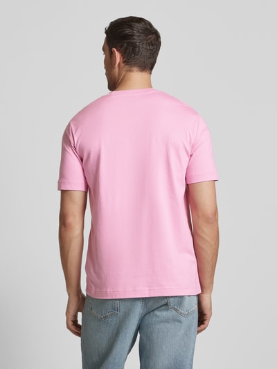 Marc O'Polo Regular Fit T-Shirt aus reiner Baumwolle mit Logo-Print Rosa 5