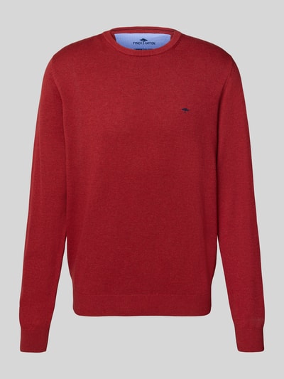 Fynch-Hatton Gebreide pullover met ronde hals Donkerrood - 2
