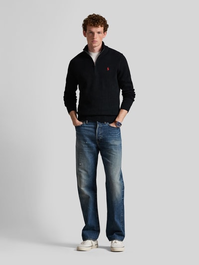 Polo Ralph Lauren Regular Fit Troyer aus reiner Baumwolle Black 1