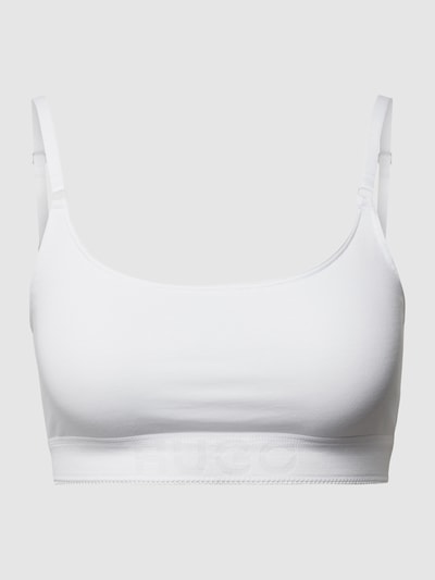 HUGO Biustonosz typu bralette z paskiem z logo w zestawie 2 szt. Biały 2