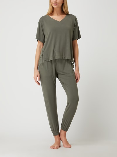 Donna Karan T-shirt met extra brede schouders  Kaki - 1