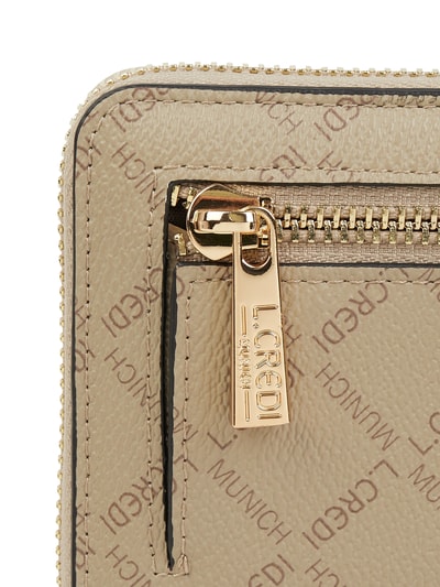 L.Credi Portemonnaie mit Logo-Muster Modell 'Filiberta' - RFID-blocking Taupe 2