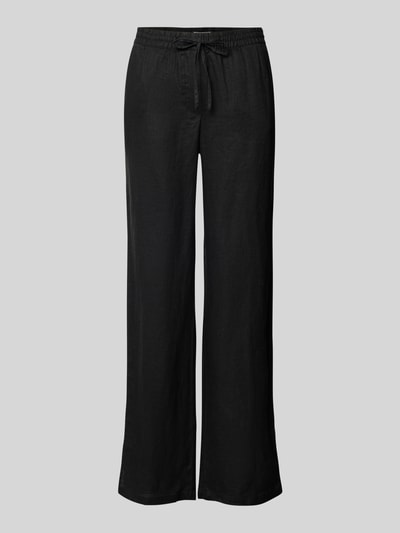 Christian Berg Woman Straight Leg Leinenhose mit Tunnelzug Black 2