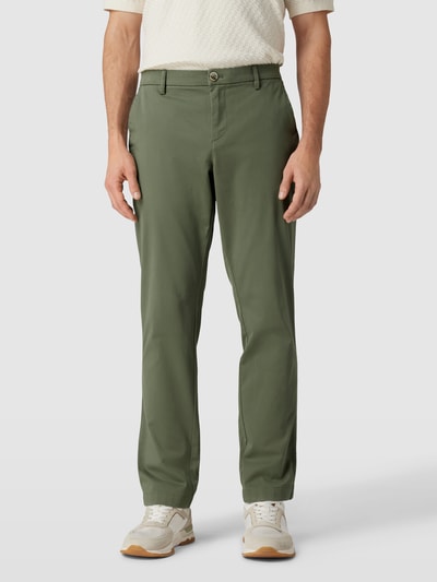 Bruun & Stengade Slim fit chino met viscose, model 'OLAV' Kaki - 4