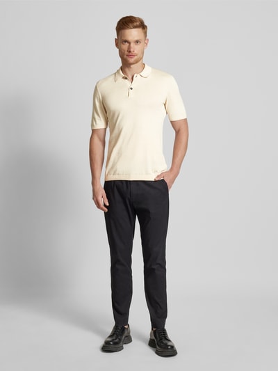 CK Calvin Klein Regular Fit Poloshirt mit Knopfleiste Beige 1