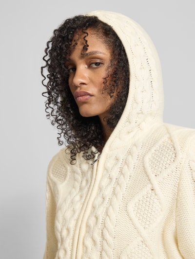 ROTATE Strickjacke mit Kapuze Ecru 3