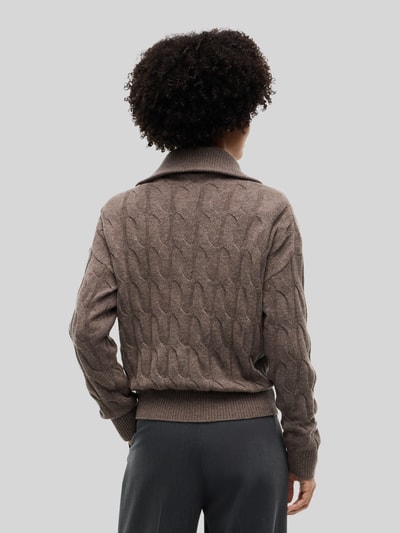 Tommy Hilfiger Relaxed Fit Troyer aus reiner Wolle Taupe 5