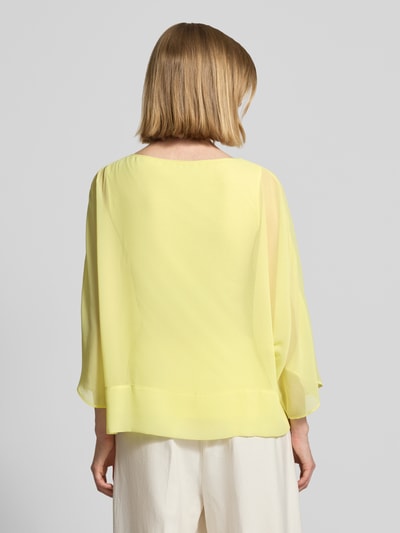 Betty Barclay Relaxed Fit Bluse in semitransparentem Design Neon Gelb 5