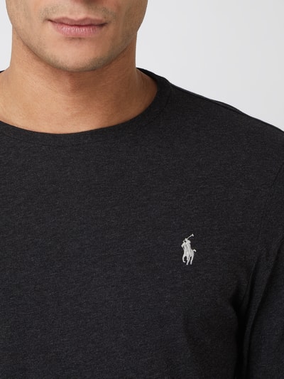 Polo Ralph Lauren Bluzka z długim rękawem o kroju custom slim fit z bawełny  Antracytowy melanż 3