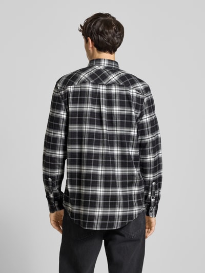 Tommy Jeans Regular fit flanellen overhemd van puur katoen Zwart - 5