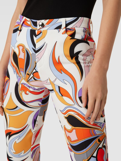 MAC Chino met all-over print, model 'AIDA KICK' Wit - 3