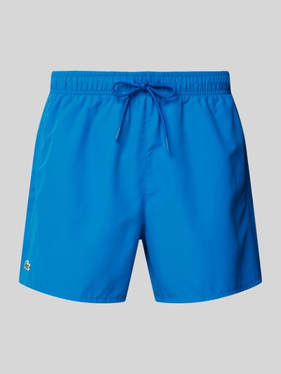 Lacoste Regular Fit Badeshorts mit Logo-Badge Blau 1