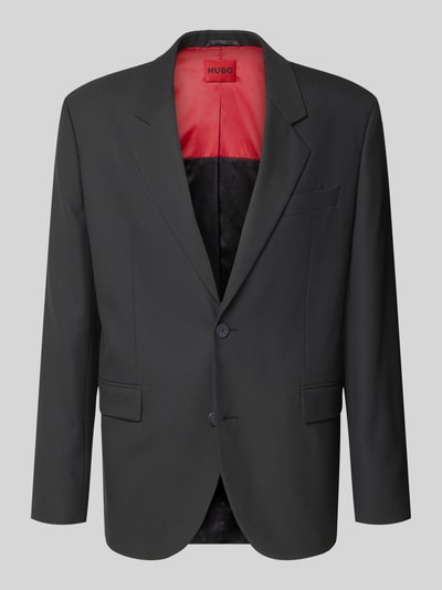 HUGO Regular fit colbert met viscose Zwart - 2