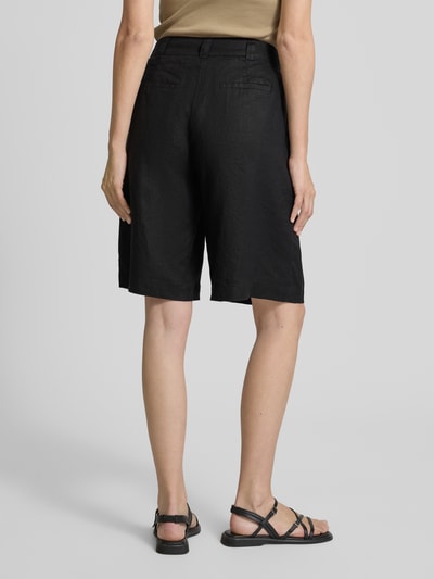 Christian Berg Woman Loose Fit Bermudas aus reinem Leinen Black 5