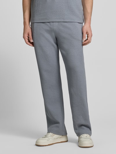 Jake*s Studio Men Straight Fit Sweatpants mit elastischem Bund Rauchblau 4